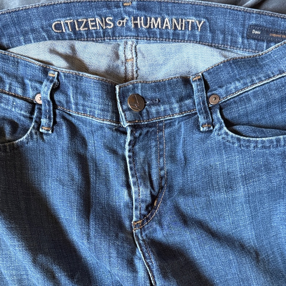 Citizens of Humanity Blue Dani cropped straight leg Women's Ankle Jeans